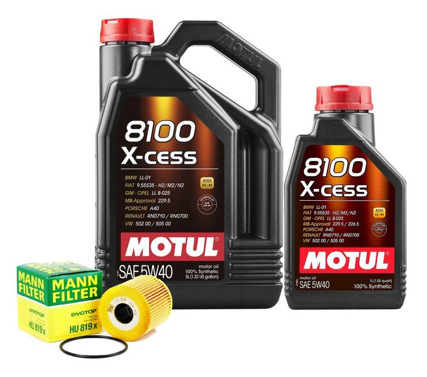 Volvo Engine Oil Change Kit - Motul 1275811 (5W-40) (X-CESS 8100)